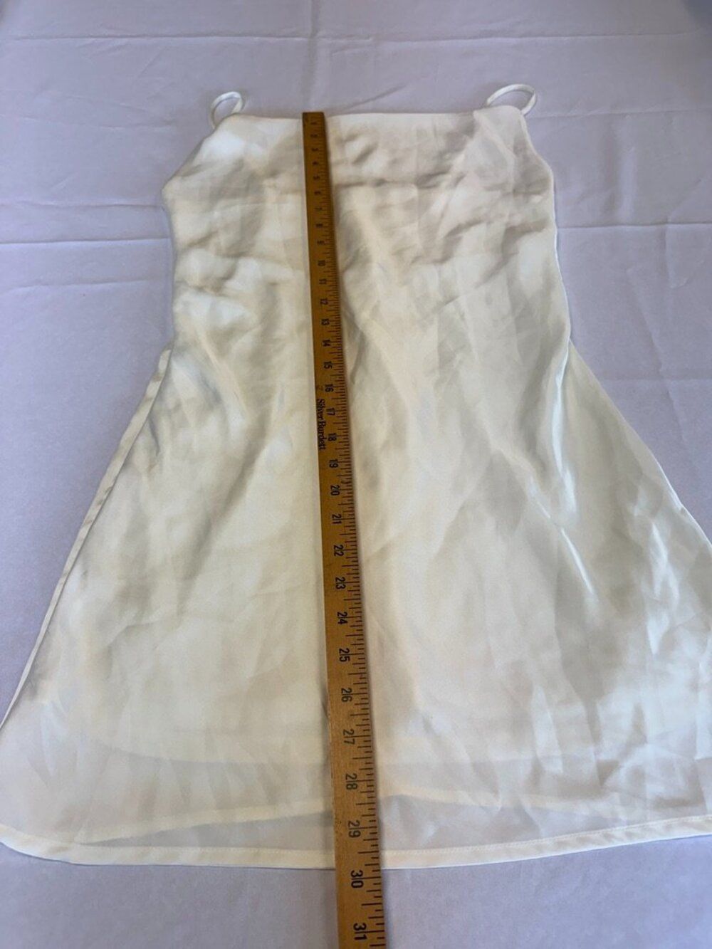 Altar'd State White Ivory Satin Mini Dress Size S - Picture 8 of 13